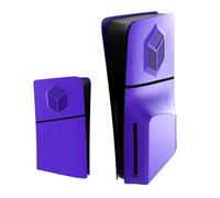 LiLiTok Funda Protectora para PS5 Slim Faceplate Console Cover, Cubierta Lateral de Repuesto para PlayStation 5 Slim Faceplates Disc Version Antipolvo Estuche (Morado)