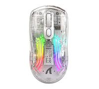 LiLiTok Ratón Inalámbrico Colorido Gaming Ratón RGB, 2.4G/USB-C/Bluetooth Ratón con 7 Teclas, Ratón Mute de Oficina para Macbook Laptop Pad PC (Cinco velocidades dpi 800-2400) (White)