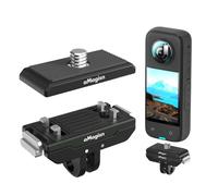 LiLiTok Soporte compatible para Insta360 X4/Ace Pro/Ace /X3/X2 Soporte magnético de liberación rápida Adaptador de montaje rápido con tapa de rosca 1/4 para accesorios Insta360 X4