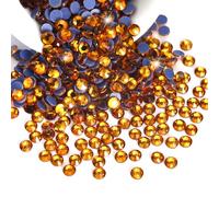 Liliume 1440 piezas de diamantes de imitación de imitación de topacio SS16 20 colores 4 tamaños redondos de cristal para ropa zapatos DIY manualidades (Topaz-SS16)