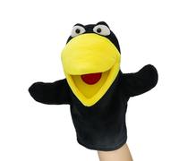 lilizzhoumax Cuervo de Peluche Marioneta de Mano, Cuervo de Peluche Lindas Muñecas de Relleno de Roedores, Bonitos Juegos de rol, Juguetes interactivos de educación temprana para niños