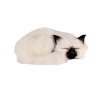 lilizzhoumax Gato Ragdoll de Peluche Realista Durmiendo, 21cm Lindo Gatito de Simulación Figura de Resina, Suave Animal de Peluche, Regalo de Cumpleaños Ideal para Niños y Amantes de los Gatos