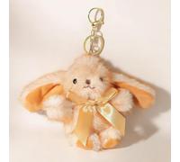 lilizzhoumax Lindo Conejo Orejas Grandes Llavero de Peluche Adorable Kawaii Llavero Conejo Esponjoso Colgante Bolso Charm Pequeño Regalo Decorativo para Niños Niñas Mujeres Accesorio Bolso 11 cm