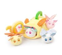 lilizzhoumax Nido Amarillo de Peluche con 4 Polillas Pequeñas, Set de 5 Piezas Inspirado en la Polilla del Gusano de Seda, Regalo para Niños