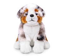 lilizzhoumax Pastor Australiano Perro Peluche 36cm/14” Perro Lindas muñecas de Relleno de roedores, Lindo Perro Peluche Suave Relleno Juguetes De Animales Salvajes, Regalo para Amigos Y Niños