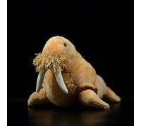 lilizzhoumax Peluche de morsa 30cm/12pulgada Lindas muñecas de Relleno de roedores Anfibios del Ártico Suave Relleno Juguetes De Animales Salvajes Regalo para Amigos Y Niños muñeco - marrón