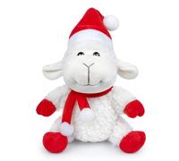 Lilizzhoumax Peluche de Oveja 13cm/5" Sentarse Lindas Muñecas de Navidad de Roedores Suave Relleno Juguetes De Animales Salvajes, Regalo para Amigos Y Niños Muñeco Rojo