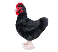 lilizzhoumax Peluche de Pollo 10 Pulgada Lindas muñecas de Relleno roedores Suave Relleno Juguetes De Animales acompañar Granja Regalo para Amigos Y Niños muñeco Cumpleaños recolectar Fiesta - Negro