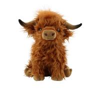 lilizzhoumax Peluche de Yak 25cm Lindas muñecas de Relleno de roedores Yak Peluche Suave Relleno Juguetes De Animales de Granja Salvajes Regalo para Amigos Y Niños muñeco marrón