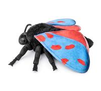 lilizzhoumax Polilla cinabrio Azul Peluche 38cm/16”, Polilla Peluche Lindas muñecas de Relleno de roedores, Lindo Polilla Peluche, Polilla Insecto Suave Relleno Juguetes De Animales Salvajes