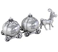 Lillian recuerdo de Rose estaño diente y Curl Box, entrenador del cuento de hadas, 2 "x 5"