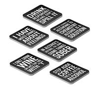 Lillian Rose Juego de 36 Posavasos para Beber, Color Blanco y Negro, Talla única, Color Crema