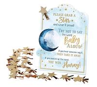 Lillian Rose Juego de pinzas de ropa para baby shower con temática "Love You to The Moon and Back", color azul