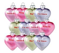 Lillian Vernon - Adorno de Cristal con Forma de corazón para Colgar en el día de San Valentín (12 Unidades)