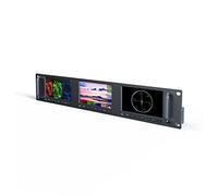 LILLIPUT RM-503S Monitor de montaje en rack Full HD 2RU de 3 x 5 pulgadas 1920 x 1080 HDMI 2.0, entrada y salida 3G-SDI con funciones de forma de onda y vector