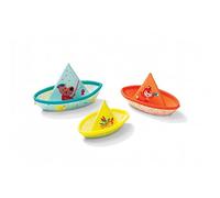 LILLIPUTIENS - 3 barcas flotantes para el baño - Juguete Interactivo y Educativo de Neopreno - Diversión Garantizada con César, Alice y el Martín Pescador - Ideal para el baño - Desde 6 Meses - 86772