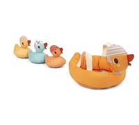 LILLIPUTIENS - 4 patitos para el baño, 3 de Ellos imantados - 4 Piezas - Juguete de baño de Tela evolutivo y Educativo - Amarillo - A Partir de 9 Meses - 83580