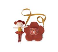 LILLIPUTIENS, Adèle, Bolso Flor con muñeca, Desde 18 Meses | Muñeca para llevar en el bolsillo delantero, Juego Imaginativo y Creativo, Bolso de Poliéster y Algodón