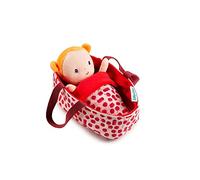 LILLIPUTIENS - Bebé Agathe con Cuna - Muñeca de Tela con Accesorios - Estimula la motricidad Fina, la empatía y la imaginación - Muñeca Realista de 22 cm educativa para niños Desde 12 Meses - 83133