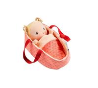 LILLIPUTIENS - Bebé Anais con Cuna - Muñeca de Tela con Accesorios - Estimula la motricidad Fina, la empatía y la imaginación - Muñeca Realista de 22 cm educativa para niños Desde 12 Meses - 83131