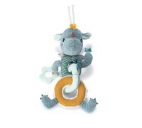 LILLIPUTIENS - Cadena de Actividades Sensoriales Joe el Dragón - Juguete de Despertar suspendido con sonajero, Anillo de dentición y Texturas diversas - Desarrollo sentidos - Desde 6 Meses - 83428