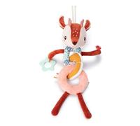 Lilliputiens - Cadena de Actividades Sensoriales Stella el Cervatillo - Juguete de Despertar suspendido con sonajero, Anillo de dentición y Texturas diversas - Desde 6 Meses - 83429