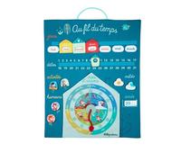 LILLIPUTIENS - Calendario Al Paso del Tiempo - Panel de Actividades en Tela para niños - Aprendizaje de días, Meses y Estaciones - Estimula la motricidad y la reflexión - Desde 3 años - 83071