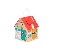 Lilliputiens - Casa de aprendizaje multi-cierres de madera - Juguete educativo de madera con 6 sistemas de cierre - Llaves, velcro, cerrojo, gancho... - Motricidad e imaginación - Desde 3 años - 83263