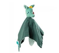 Lilliputiens - Doudou marionetta Joe il Drago - Cotone organico - con attacco per ciuccio e Etichetta per il Nome - Tessuto molto morbido - 32 x 32 cm - Dalla nascita - 83386