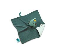 Lilliputiens - Doudou marionetta Joe il Drago - Cotone organico - con attacco per ciuccio e Etichetta per il Nome - Tessuto molto morbido - 32 x 32 cm - Dalla nascita - 83386
