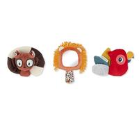 Lilliputiens, Jack Set de 3 Sonajeros Sensoriales, Desde el Nacimiento | 3 Personajes Estimulan Vista, Tacto y Oído, Adaptados a Manos Pequeñas y Presentados en Caja Regalo de Nacimiento