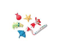 LILLIPUTIENS - Juego de Pesca para el baño - Juego Interactivo para el baño con caña de Pescar magnética y Animales flotantes - Estimula la motricidad Fina - Desde 10 Meses - 83090