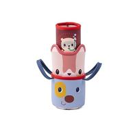 LILLIPUTIENS Jules le Chien 83584-3 Vasos de baño (Diferentes chorros de Agua, Neopreno, 12 cm, a Partir de 6 Meses, Multicolor (JURATOYS 83584)