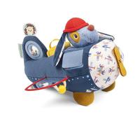 LILLIPUTIENS Jules le Chien 83648-Juguete de Actividades (avión, manitas de Bricolaje, 26 cm), Color Azul (JURATOYS 83648)