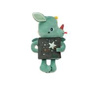 Lilliputiens - Libro educativo doudou - Joe el Dragón Mago - Juguete de despertar sensorial 2 en 1 para bebés desde 6 meses con actividades y fosforescencia - Regalo ideal para la hora de dormir 83421