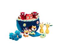 Lilliputiens - Mi Primera Arca de Noé - Juguete Educativo con Animales de Peluche - Estimula la imaginación y la motricidad - Transportable con asa - Juguete Educativo - Desde 18 Meses - 83089