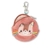 Lilliputiens - Monedero Jeanne La Gata - Colorido, Ligero y diseñado para Llevar en el Bolsillo - con Cremallera - Rosa - 6 cm - A Partir de 1 año - 83606