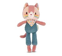 LILLIPUTIENS - Peluche Caline - Jeanne Le Chat - Peluche para bebés en Caja de Regalo - para Maternidad y Bautizo - Azul - 18 cm - Desde el Nacimiento - 83626