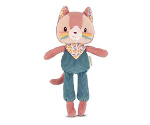LILLIPUTIENS - Peluche Caline - Jeanne Le Chat - Peluche para bebés en Caja de Regalo - para Maternidad y Bautizo - Azul - 18 cm - Desde el Nacimiento - 83626