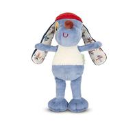 LILLIPUTIENS - Peluche Caline - Jules El Perro - Peluche para bebés en Caja de Regalo - para Maternidad y Bautizo - Azul - 18 cm - Desde el Nacimiento - 83625