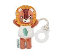 LILLIPUTIENS - Peluche con chupetero para bebés - Brilla en la Oscuridad - Compañero tranquilizador - Jack el león - Peluche fosforescente - para calmar al bebé - 16 cm - Desde el Nacimiento - 8359