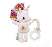 LILLIPUTIENS - Peluche con chupetero para bebés - Brilla en la Oscuridad - Compañero tranquilizador - Lena La Unicornio - Peluche fosforescente - para calmar al bebé - 16 cm - Desde el Nacimiento