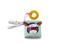 LILLIPUTIENS - Primer Libro de Tela para bebés La Granja - Libro de Despertar Interactivo con Anillo de dentición y Animales Divertidos - Primer Libro para estimular los bebés Desde los 6 Meses;83126