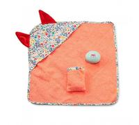 LILLIPUTIENS - Set de baño para muñecas - Accesorios de baño con Guante, jabón y Toalla floreada - Ideal para muñecas de 36 cm - Regalo para niños - Muñeca no incluida - Desde 2 años - 83413