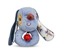 Lilliputiens - Sonajero con anillos para bebés desde el nacimiento - Jules el perro - Juguete sensorial azul - Estimula la vista, el oído y la motricidad - 19 cm - 83611