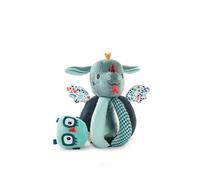 LILLIPUTIENS - Sonajero con Asas Joe el Dragón - Juguete Interactivo para bebés con Amigo Escondido y Asas fáciles de agarrar - Estimula la motricidad Fina - Desde el Nacimiento - 83367
