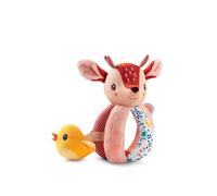 LILLIPUTIENS - Sonajero con Asas Stella el Cervatillo - Juguete Interactivo para bebés con Amigo Escondido y Asas fáciles de agarrar - Estimulación de la motricidad- Desde el Nacimiento - 83368