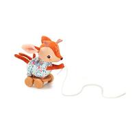 Lilliputiens, Stella Cervatilla de Arrastre de Peluche, Desde 12 Meses | Peluche de Arrastre con Relleno Reciclado y Cascabel, Acompaña a los Niños Mientras Dan Sus Primeros Pasos
