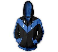 LILLIWEEN Nightwing - Sudadera con capucha para disfraz de Halloween para hombre, Color 1, Small