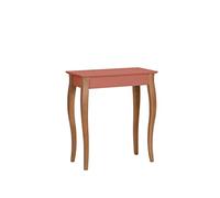 LILLO Mesa Consola Mueble Auxiliar Mesa Pequeña con Patas Cabriole 65x35cm | Madera maciza de FSC, Facilidad de Montaje | Rosa Antiguo